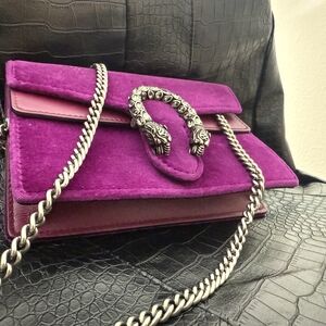 Gucci Dionysus Mini Crystal Purple Velvet